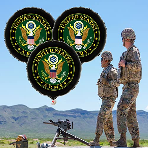 Havercamp U.s. Army Party Balloons (3Pcs.)! 18" Round Foil Mylar Balloons. U.s. Army Licensed. American Heroes Military Camo Collection. #TOP3