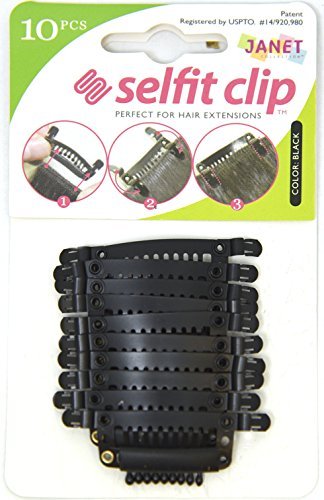 Janet Collection Selfit Clip 10PCS (Black)
