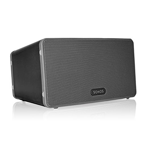 Sonos Play:3 - Mid-Sized Wireless Smart Home Speaker for Streaming Music, Amazon Certified and Works with Alexa. (Black)
