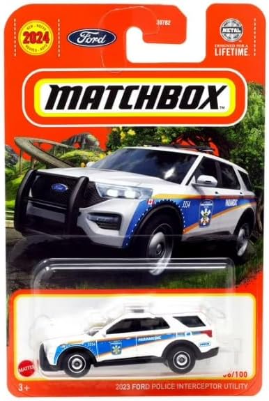 Matchbox 2023 Ford Police Interceptor Utility (Paramedic) 36/100 1:64 Die-Cast Vehicle