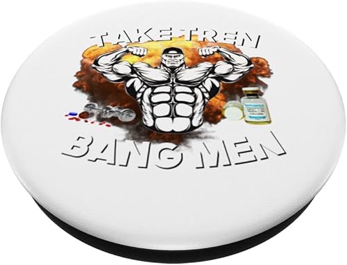 Miniatura 2 de Take Tren Bang Men Funny Bodybuilding Design Aesthetic PopSockets Swappable PopGrip