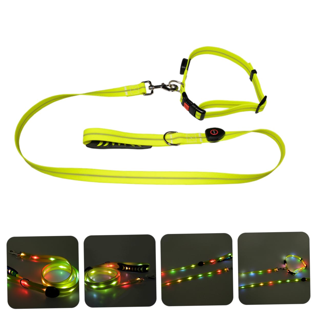 Sosoport 1juego Correa para Perros Led Luminosa y Resistente Cuerda De Entrenamiento para Mascotas para Paseos Nocturnos y Seguridad De Tu Perro