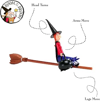Wow! PODS Stuff Witch Room On The Broom Witch & Broom Collectable Action Figure | Articulated Character Play | Official Toys and Gifts from The Julia Donaldson Books, TV and Animation Movie Series