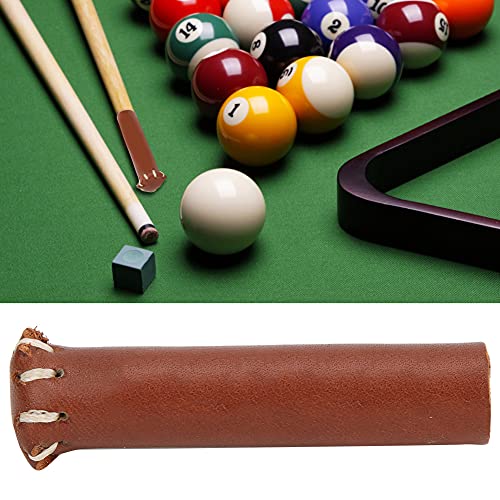 Pool Cues Tip Cover, Leather Snooker Cues Tip Cover for Billiard Stick Protector (Red)