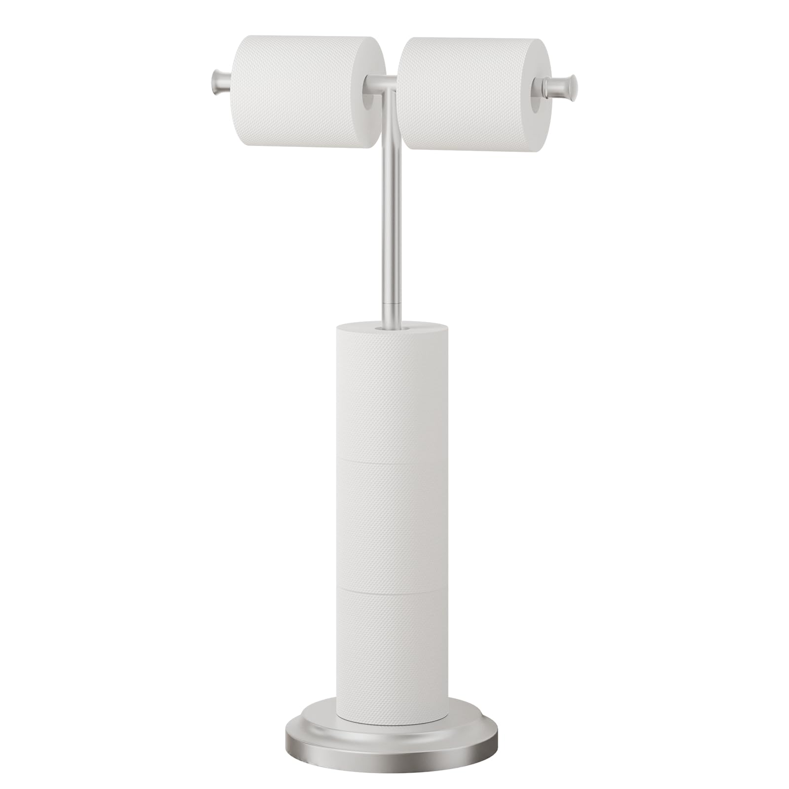 RUMOSE Toilet Paper Holder Stand for Floor Free Standing, Chrome — Amazon image 14