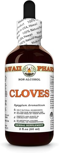 Hawaii Pharm Extracto sin alcohol de clavo, glicerita para apoyo antioxidante, promueve la fuerza ósea, apoya la función hepática, alivio del