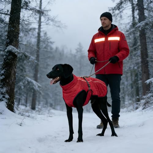 Manteaux pour chiens imperméables chauds réfléchissants pour la marche - 3
