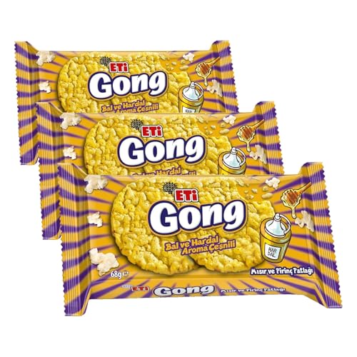 Ballı hardallı mısır ve pirinç patlağı, 68 g, 3'lü paket