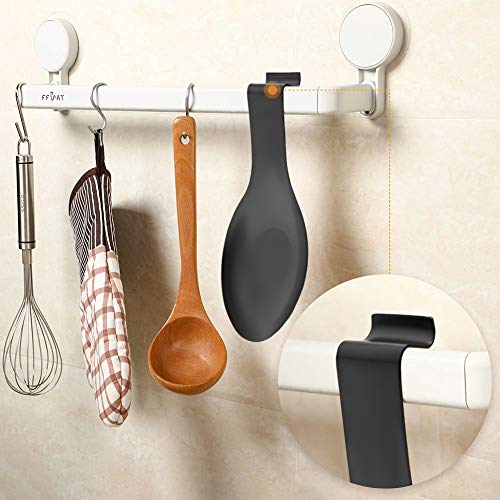 Stainless Steel Spoon Rest for Kitchen Counter Cooking Utensil Rest Spoon Ladle Holder for Stove Top Rust Resistant Large Size Spatula Rest Dishwasher Safe 9.61 x 3.74 Inch Black and Copper by Pretty Jolly - Image 4