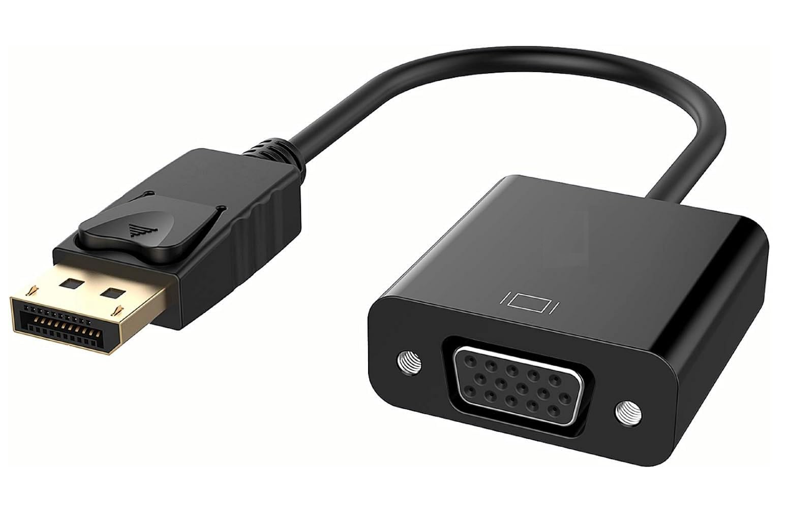 JGD PRODUCTS DP to VGA Adapter, HDMI to VGA 1080P Converter, Compatible with Computer, Desktop, Laptop, PC, Monitor, Projector, HDTV (DP to VGA)