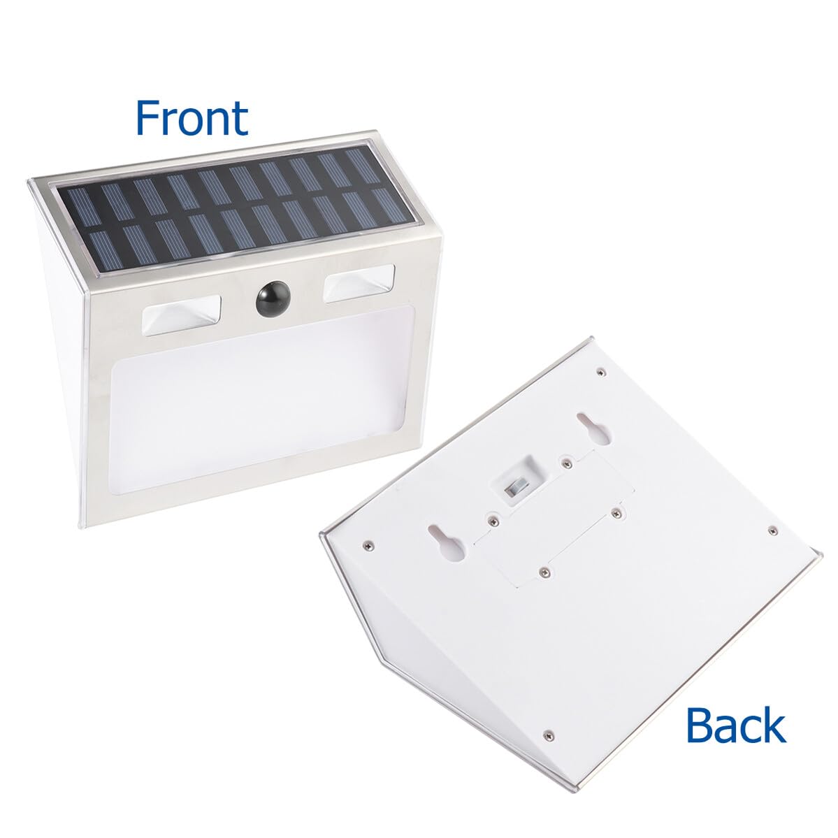 Lampada Solare da Esterno con Numero Civico LED Rilevatore di Movimento Luce Parete Ricaricabile Ecologica per Giardino Cortile Include Adesivi Numeri e Lettere
