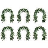 Ficher 6 guirnaldas artificiales de eucalipto y sauce para boda, telón de fondo, decoración de pared, camino de mesa