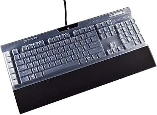 Silicone Keyboard Skin Cover Compatible for Corsair K95 RGB Platinum Mechanical Gaming Keyboard & Corsair K95 RGB Platinum XT Mechanical Gaming Keyboard (Clear)