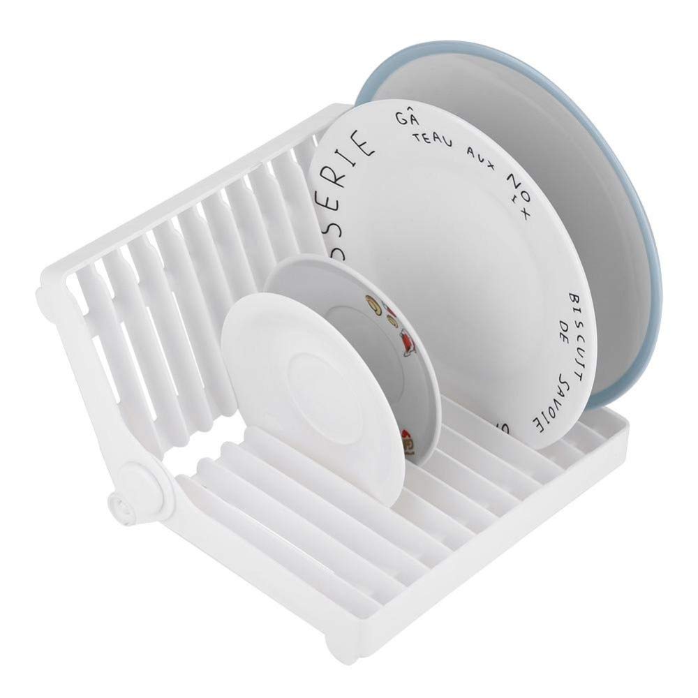 Casecover Dish Drainer Rack, Foldable Drying Shelf Storage Holder For Kitchen Plates, Dishes, Drip Tray