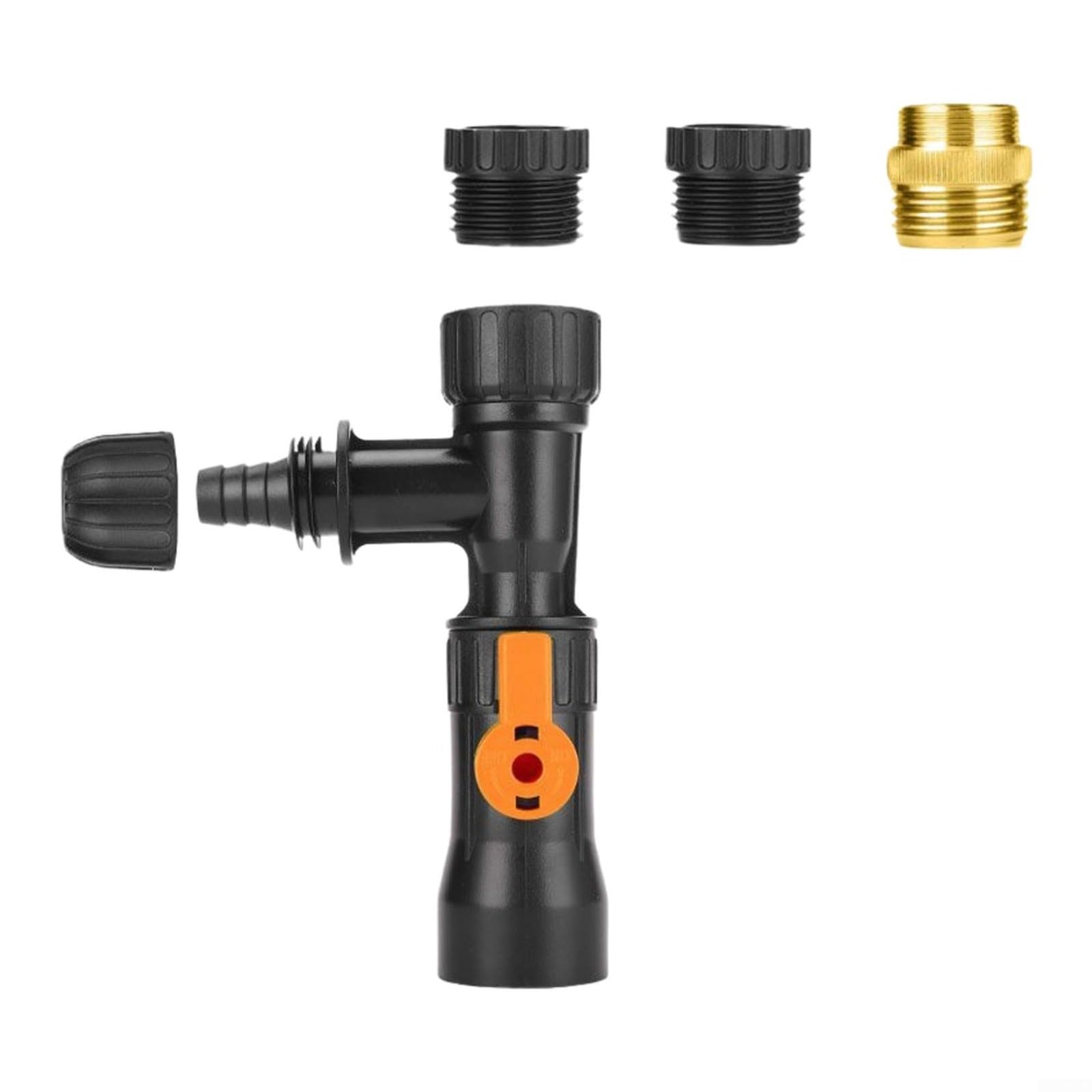 Changeur d'eau de type robinet pour aquarium, aspirateur pour nettoyage d'aquarium, outil de remplissage facile avec connecteur de robinet (diamètre intérieur de 12 mm) (GYHS-03 + tuyau