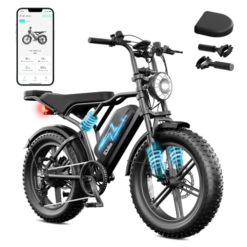 Image of TST Electric Bike for Adults 1500W Peak 20 inch Fat Tire All-Terrain E-Bike 60 /110 Miles Electric Dirt Bike - 48V 15 /25 AH Battery Tested to UL 2849 Powered Electric Bicycle