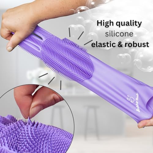 Image of Dog Shampoo Gloves for Bathing - Silicone Dog Washing Gloves with Bristles - Pet Hair Removal Glove for Dogs & Cats - Puppy Essentials - Dog Grooming Supplies & Accessories - Shampoo Brush for Pets