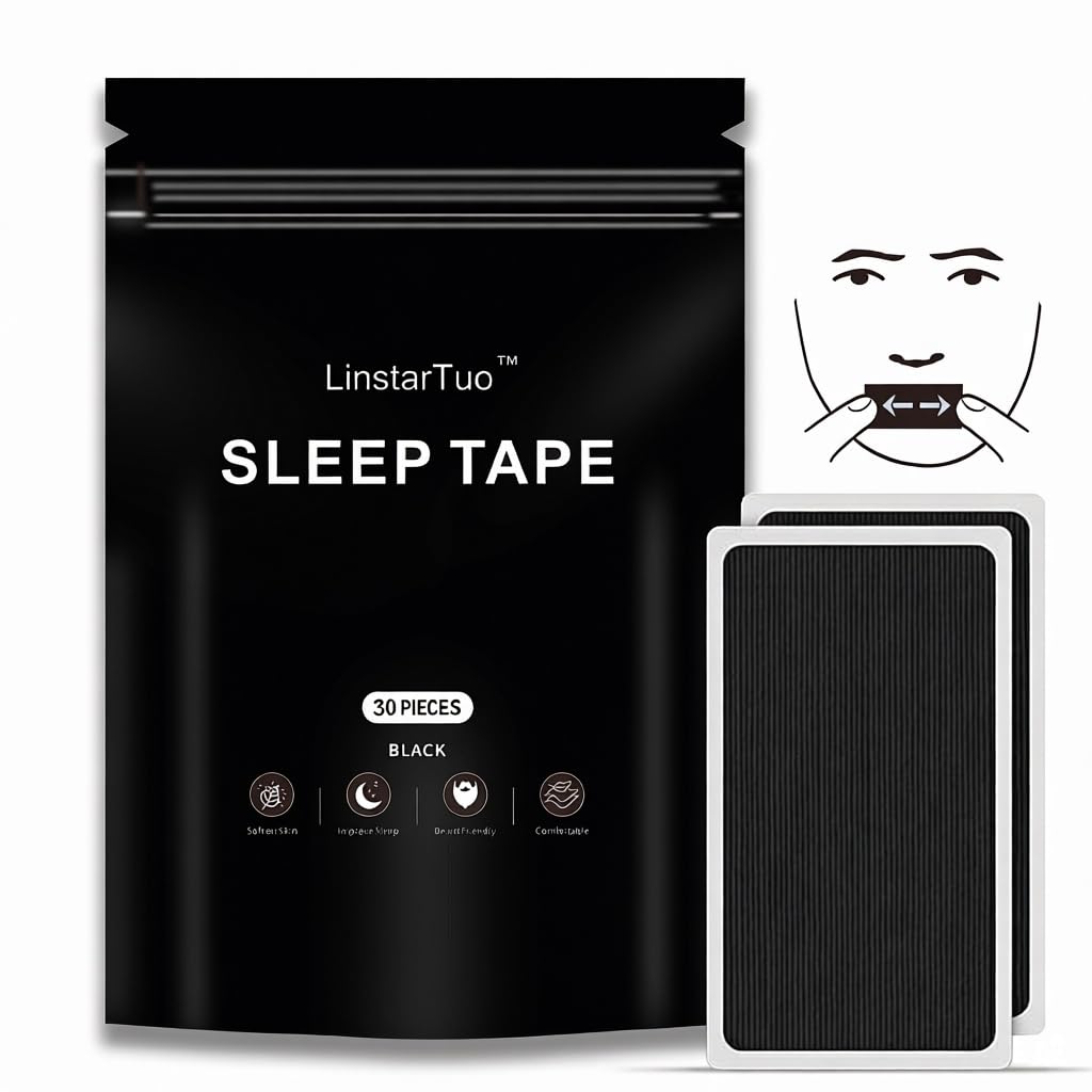 Cerotti Bocca Grandi per Dormire,Mouth Tape for Sleeping,Confezione da 30 Pezzi (9x5 cm), Ipoallergenico e Delicato sulla Pelle, Adesione Moderata, Anti-Russamento, Adesivo Sicuro con Barba