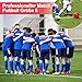 WUIOWPPIC Fußball Größe 5, Anti-Luftaustritt Professioneller Fußball Leder Kinder, Offizieller Training Fusball, Wasserdicht Ball Wettbewerb für Kinder Jugendliche Erwachsene Drinnen Draussen