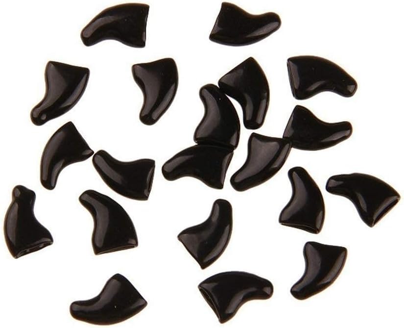 Image of 20Pcs Soft Reusable Plastic Colorful Cat Nail Caps Paw Claw Protector Cover with Glue - White M Useful and Deft Cat Claw Care