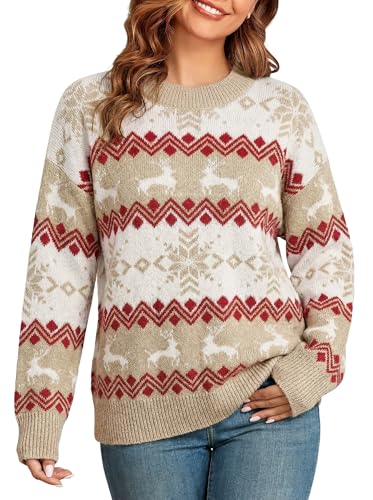 Image of ZAFUL Womens Oversized Sweaters 2025 Cable Knit Chunky Sweater Long Sleeve Crewneck Pullover Loose Outfits