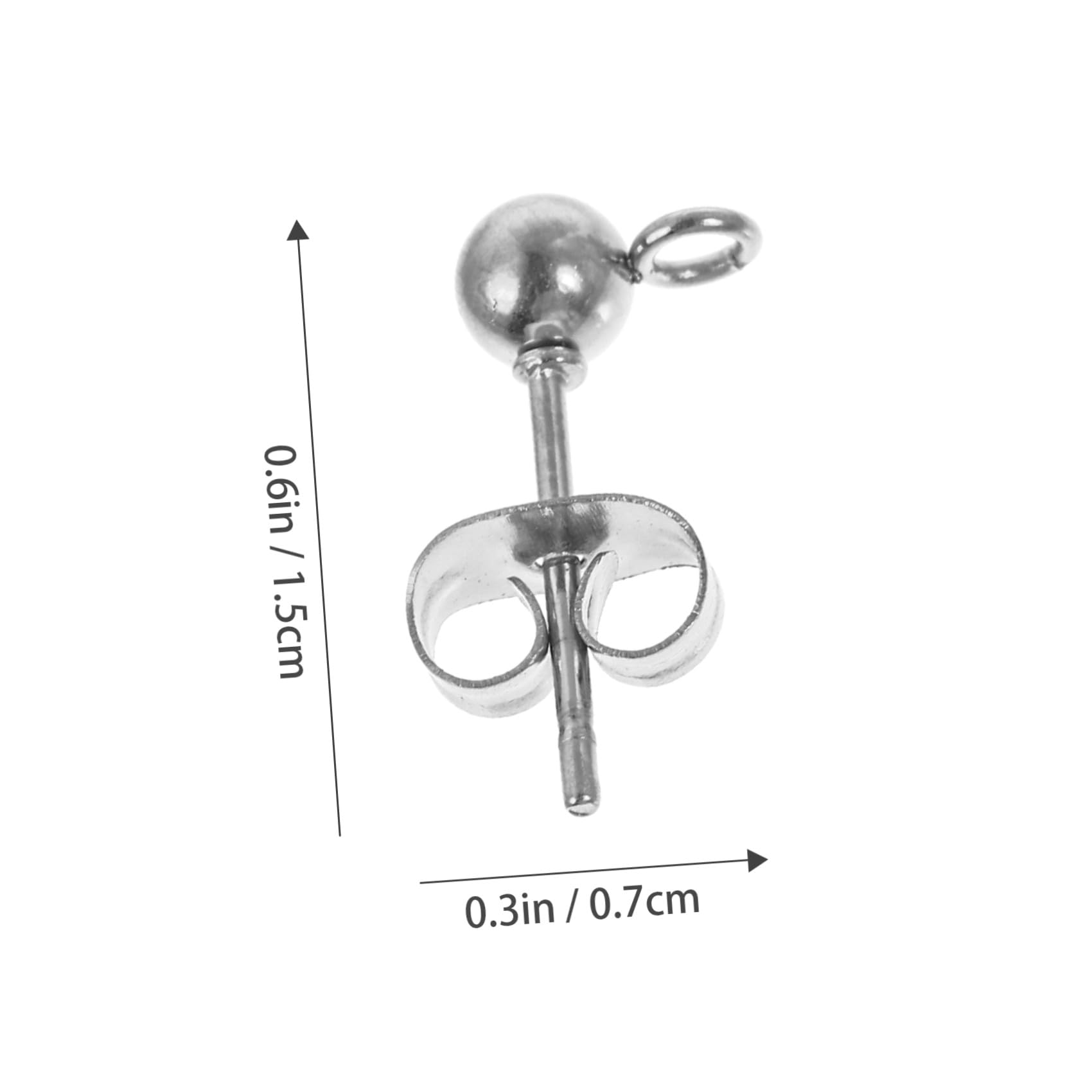 LIFKOME orecchini di perle hoop earrings Gioielli alla moda orecchino fai da te perlina rotonda orecchini a bottone orecchini fai da te orecchino di moda Acciaio inossidabile Silver