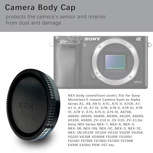 Capuchon d'objectif arrière Sony E NEX en lot de 2 pour boîtiers Alpha et VG30 - 3
