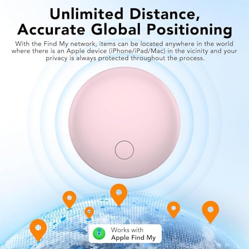 Image of Air Tracker Tags 4-Pack, Item Finders Work for Apple Find My APP(iOS Only) Tracker Tags for Keys, Luggage, Backpack etc,Replaceable Battery Last 1 Year, Loud Beep, IP68 Waterproof with Holder