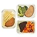 Komax Oven Safe Rectangular Glass Food Storage Containers – Microwave & Freezer Safe - Airtight Lunchbox with Snap Locking Lids - BPA FREE - 3 Piece Set (35 oz)