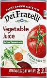 Dei Fratelli Vegetable 100% Juice, Not from Concentrate, 46oz (6 pack)