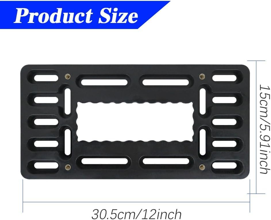Kit de montaje de placa de matrícula delantera y adaptador universal para parachoques 2
