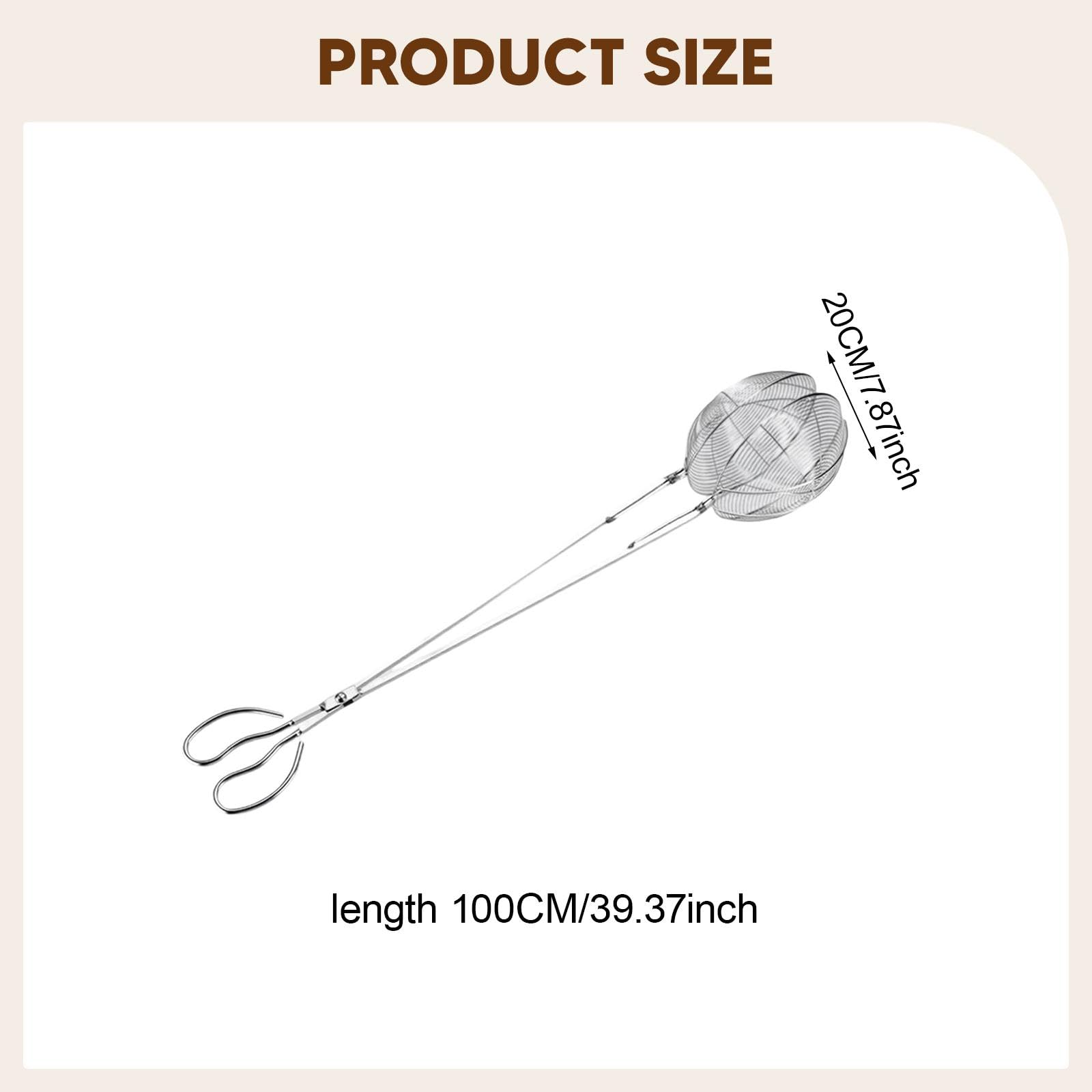 Homyl Fischzange Edelstahl Fischgreifer Ergonomischer Griff Fischkontrollzange Leichtgewichtige Konstruktion Multifunktionales Krabbenfangwerkzeug für Angle
