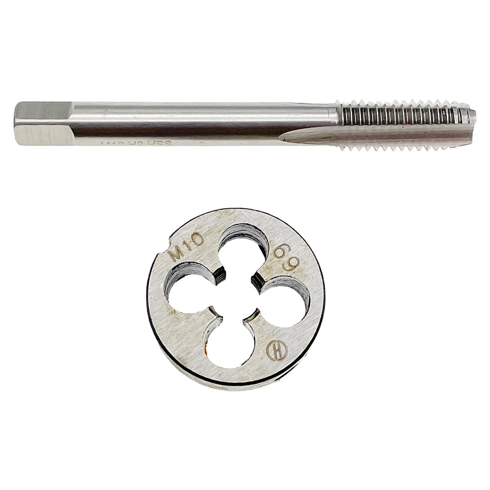Juego de machos de roscar M10 x 1,5 para mano derecha, machos de roscar M10 x 1,5 para mano derecha, máquina herramienta de roscado de estrías rectas, machos de roscar M10 x 1,5 y machos de roscar r