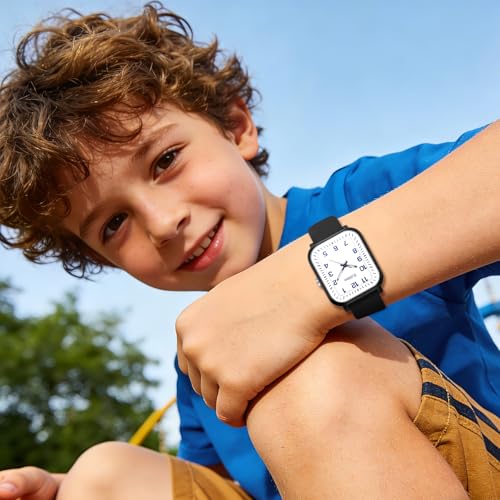 Image of Edillas Kids Teens Watch Analog Girls Boys, Waterproof Stylish Watch for Children,Students with Soft Silicone Strap for Kids Teens 4-16 Years Old