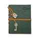 Leather Writing Journal Notebook, EvZ Classic Key Bound Retro Vintage Notebook Diary Sketchbook Gifts with Unlined Travel Journals to Write in for Girls and Boys Notepad Guest Book, Dark Green