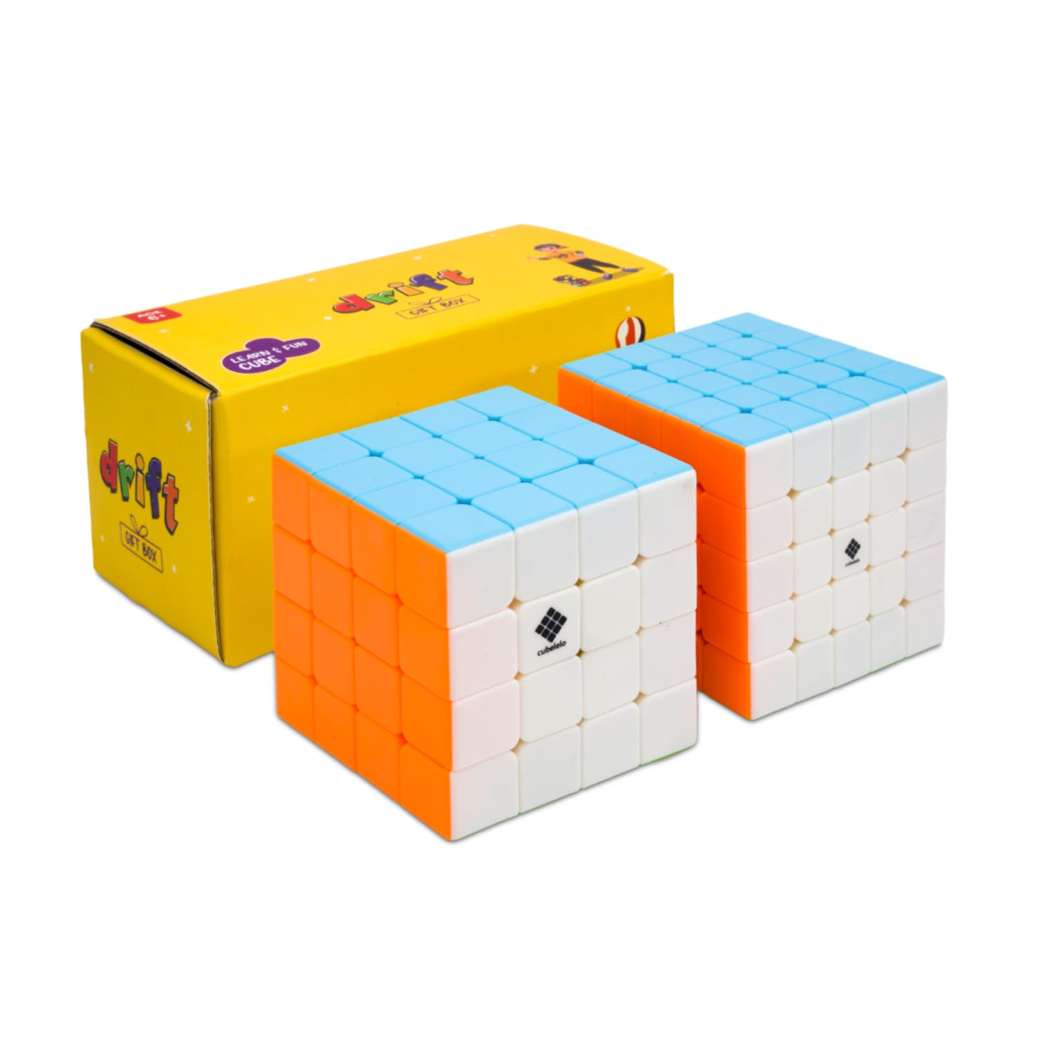 Cubelelo Drift 4x4, 5x5 Premium Gift Box | 2-in-1 Puzzle Game Set | Challenge, Thrice The Fun | Ultimate Value Saver Combo | Brainstoming Toy for Children Kids & Adults