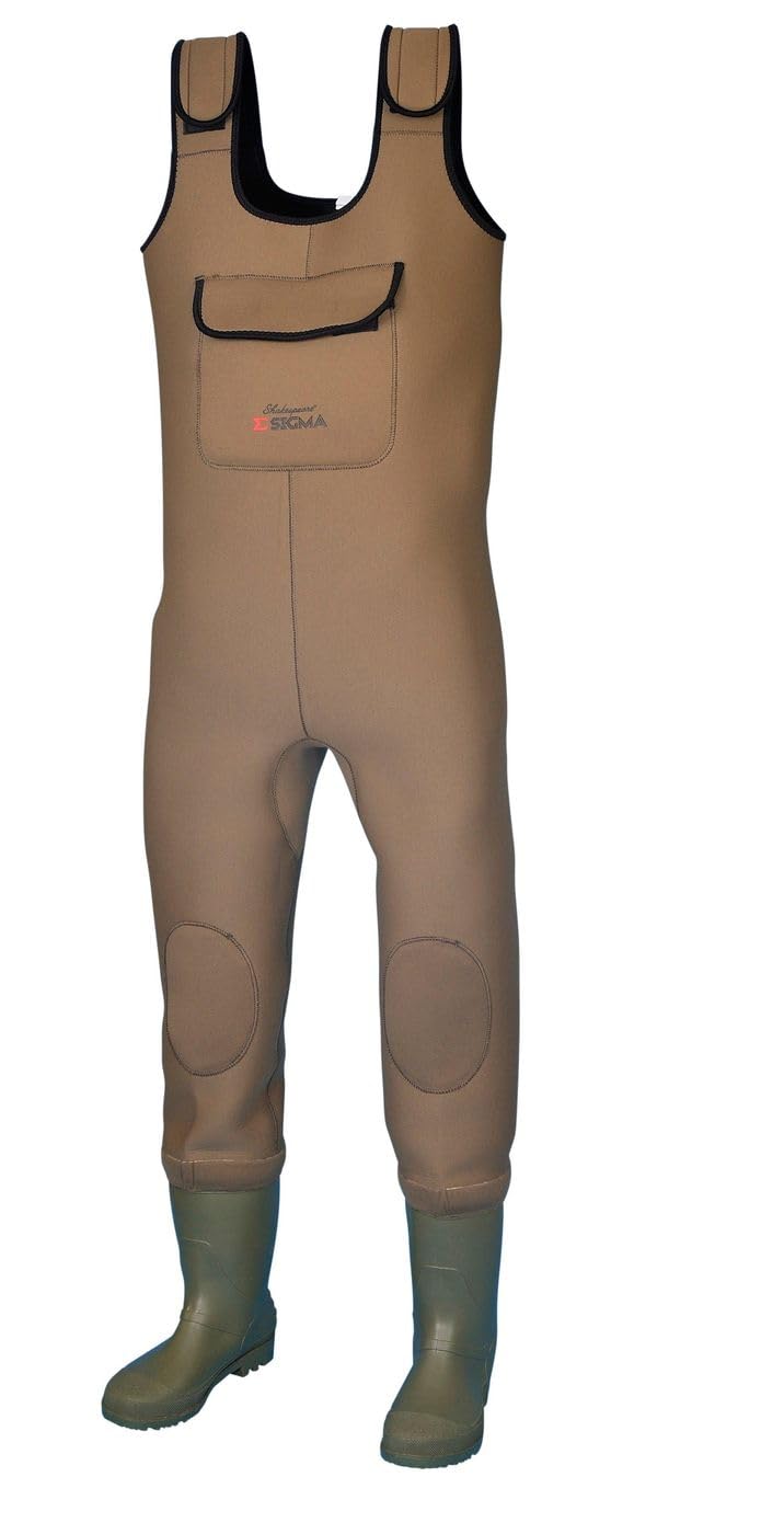 Shakespeare Sigma - wasserdichte Neopren Wathose mit Stollenstiefel für Männer und Frauen – zum Waten, Fliegenfischen, Jagen, Arbeiten im Schlamm