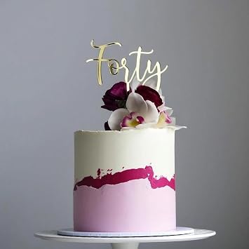 Acrylic Forty Cake Topper,40th Birthday Cake Toppers, 40th Anniversary Party Decorations Supplies