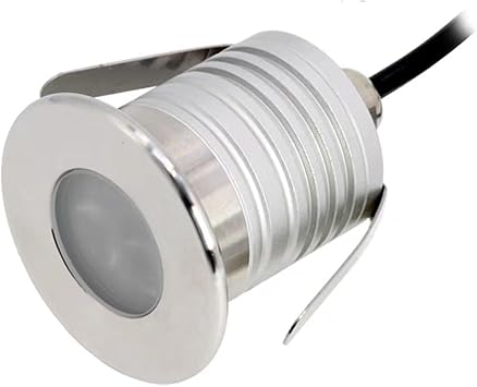 LED Underwater Lighting Lamp - 3W LED Pool Spotlight, IP68 Waterproof Stainless Steel Outdoor LED Landscape Lights, DC 12V-24V Submersible LED Fountain Light, For Swimming Pools/StepsCool white6000K