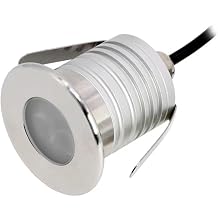 LED Underwater Lighting Lamp - 3W LED Pool Spotlight, IP68 Waterproof Stainless Steel Outdoor LED Landscape Lights, DC 12V-24V Submersible LED Fountain Light, For Swimming Pools/StepsCool white6000K