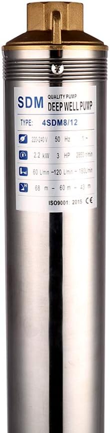 Pump label with specifications