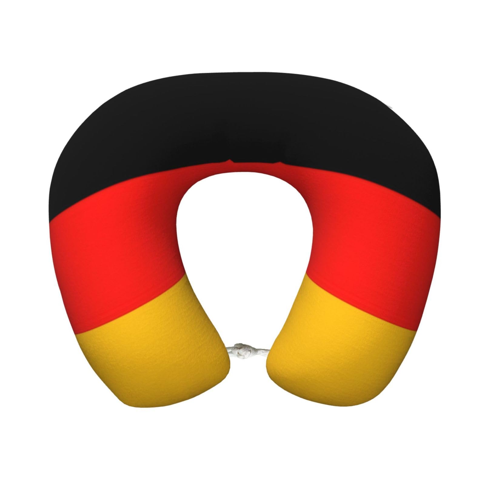 ASFgda U-Shape Memory Foam Germany Flag Print Travel Pillow,Neck Support,Washable Cover For Airplane Car Home Office
