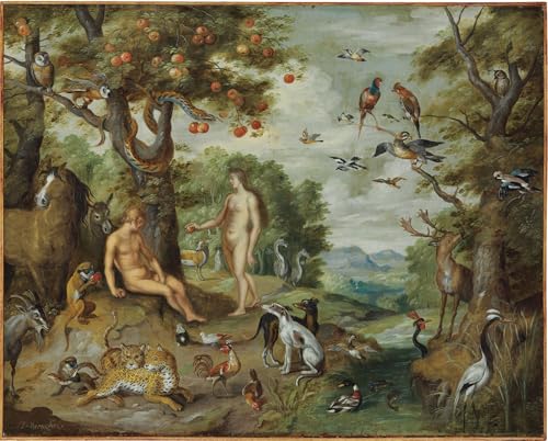 Impresión en lienzo de alta calidad de La tentazione de Jan Brueghel il Giovane en formato 60x90cm