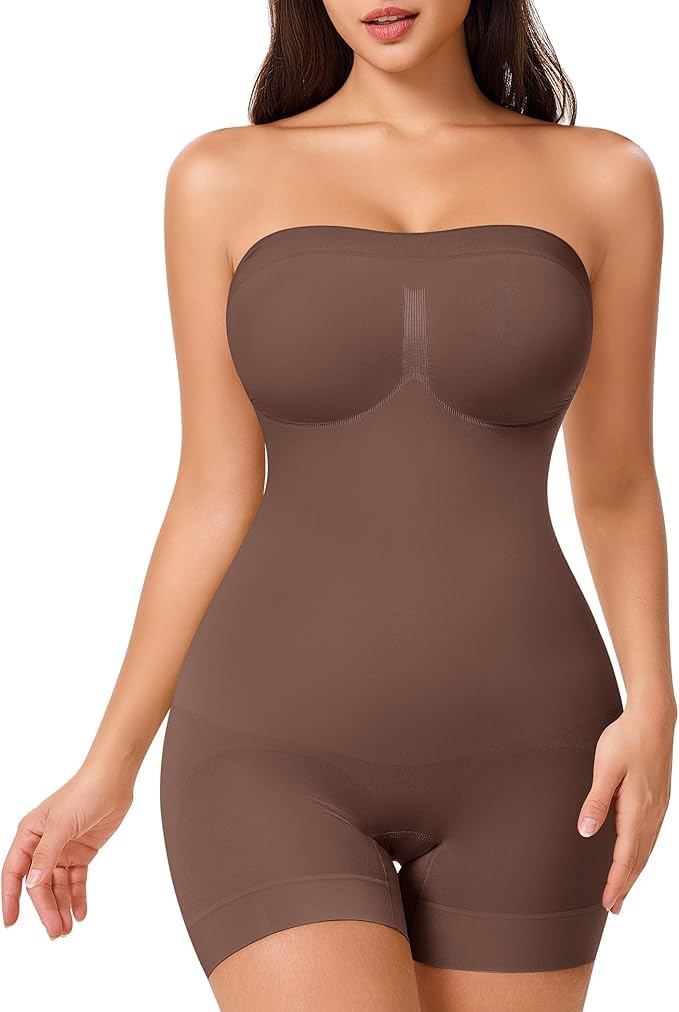 alyne Strapless Shapewear Bodysuit for Women | Tummy Control Full Body Shapers | Seamless Snatched Bodysuit for Under Dresses-picture-44