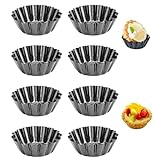 【Antihaftbeschichtung und leicht zu reinigen】: Unsere Tartelette Förmchen verfügen über eine Beschichtung, dadurch lassen sich die Törtchen mühelos aus der Form lösen, und die Form behält ihre perfekte Form bei. Kaum etwas bleibt an der Innen- und Außenseite der Form haften. Sie können die geriffelte Mini-Törtchenform mühelos abwischen, um sie schnell zu reinigen, oder sie in die Spülmaschine geben.