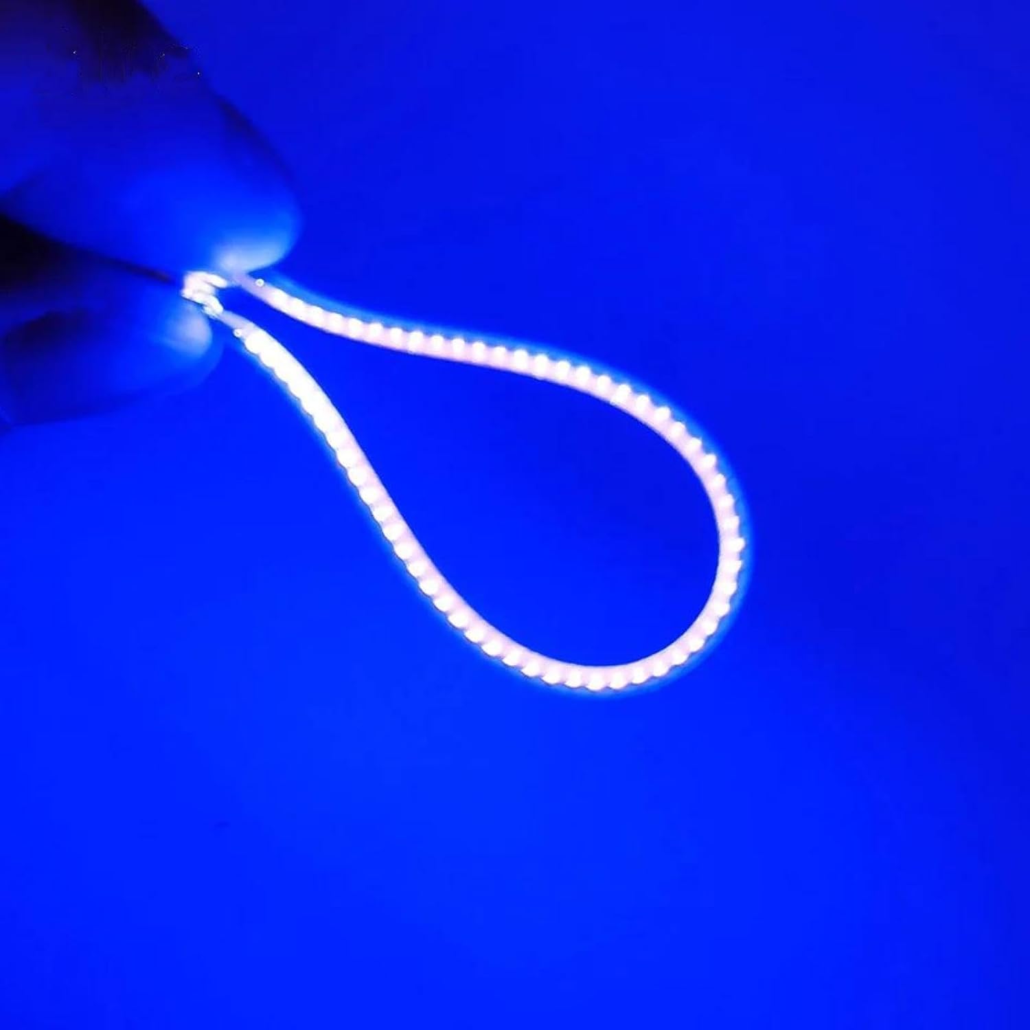 10PCS 3V Flexible LED Filament Bendable Strip Light for DIY Edison Bulb & Model Making Blue 450mm