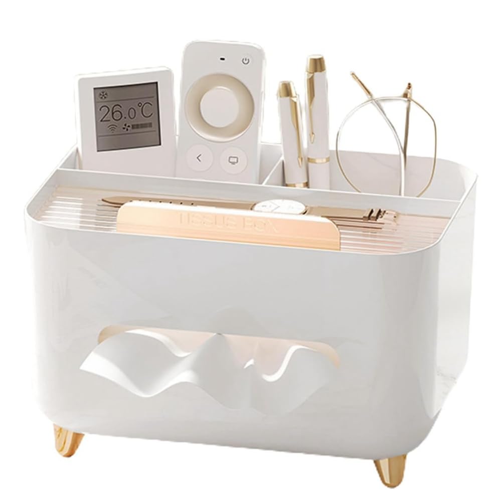 Turodeuo Tissue Storage Box, Multifunctional Tissue Box Holder, Modern Tissue Dispenser, B