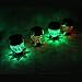 CISTWIN Paquete de 4 colores cambiantes de acero inoxidable LED Solar Powered...