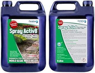 Spray activ8-10 L Patio Decking Fencing Mould Algae Moss Killer Drive Cleaner