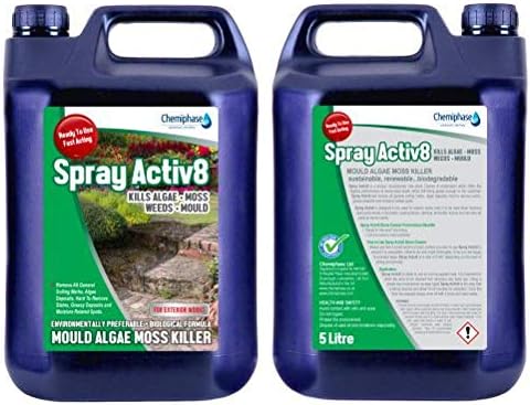 Spray activ8-10 L Patio Decking Fencing Mould Algae Moss Killer Drive Cleaner